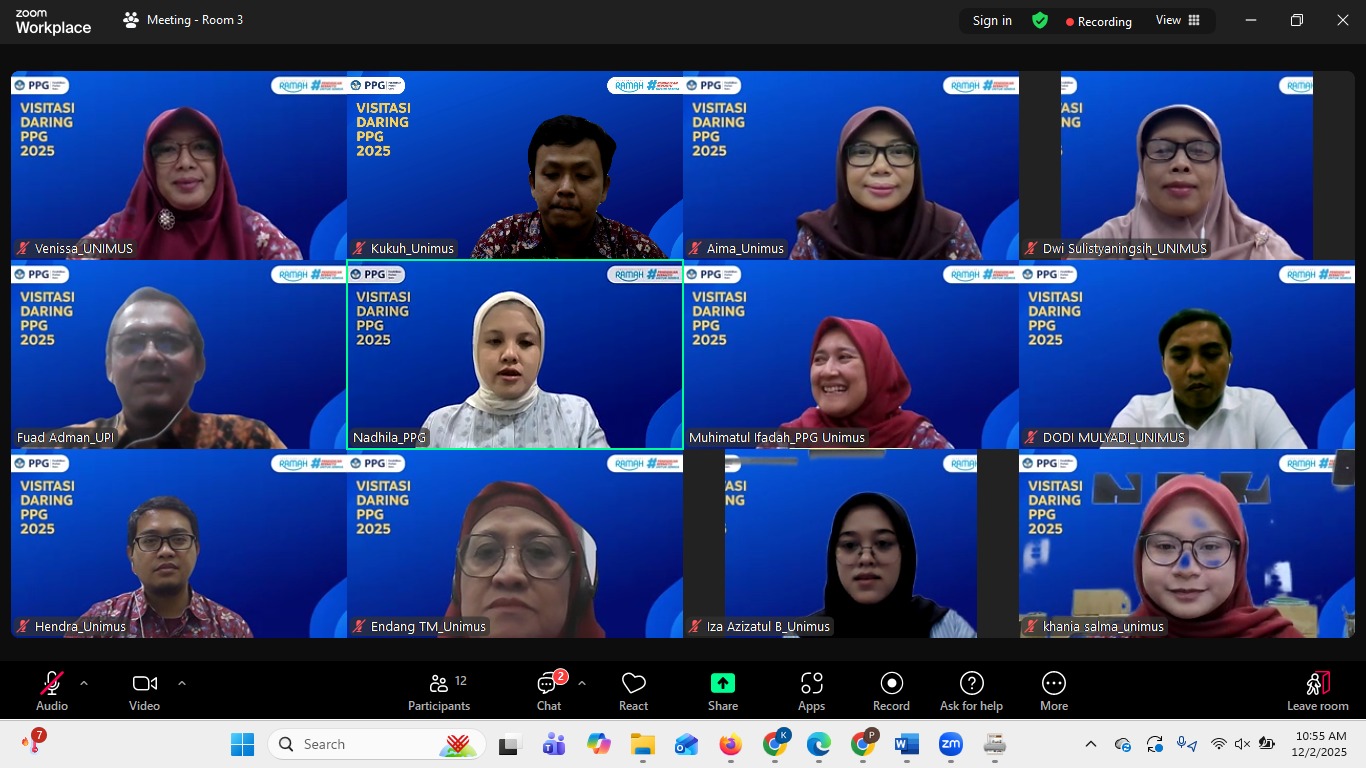 PPG Unimus Tunjukan Kesiapan dan Komitmen Berkelanjutan Melalui Visitasi Daring Penjaminan Mutu PPG  2025