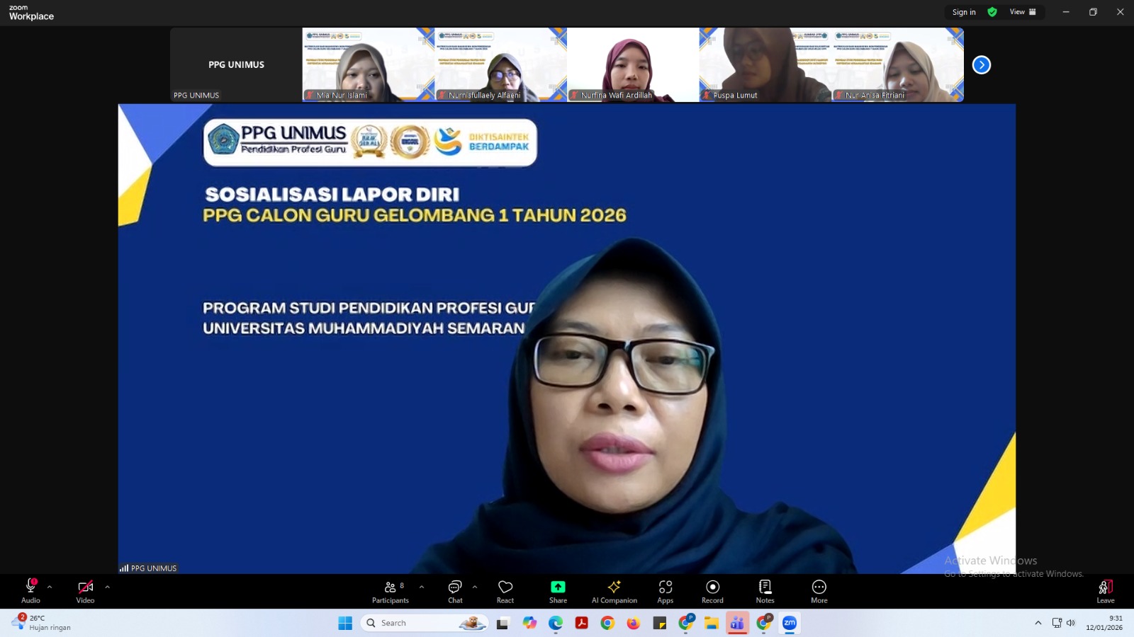 Read more about the article PPG UNIMUS Gelar Matrikulasi Mahasiswa Non Pendidikan Calon Guru Gelombang 1 Tahun 2026