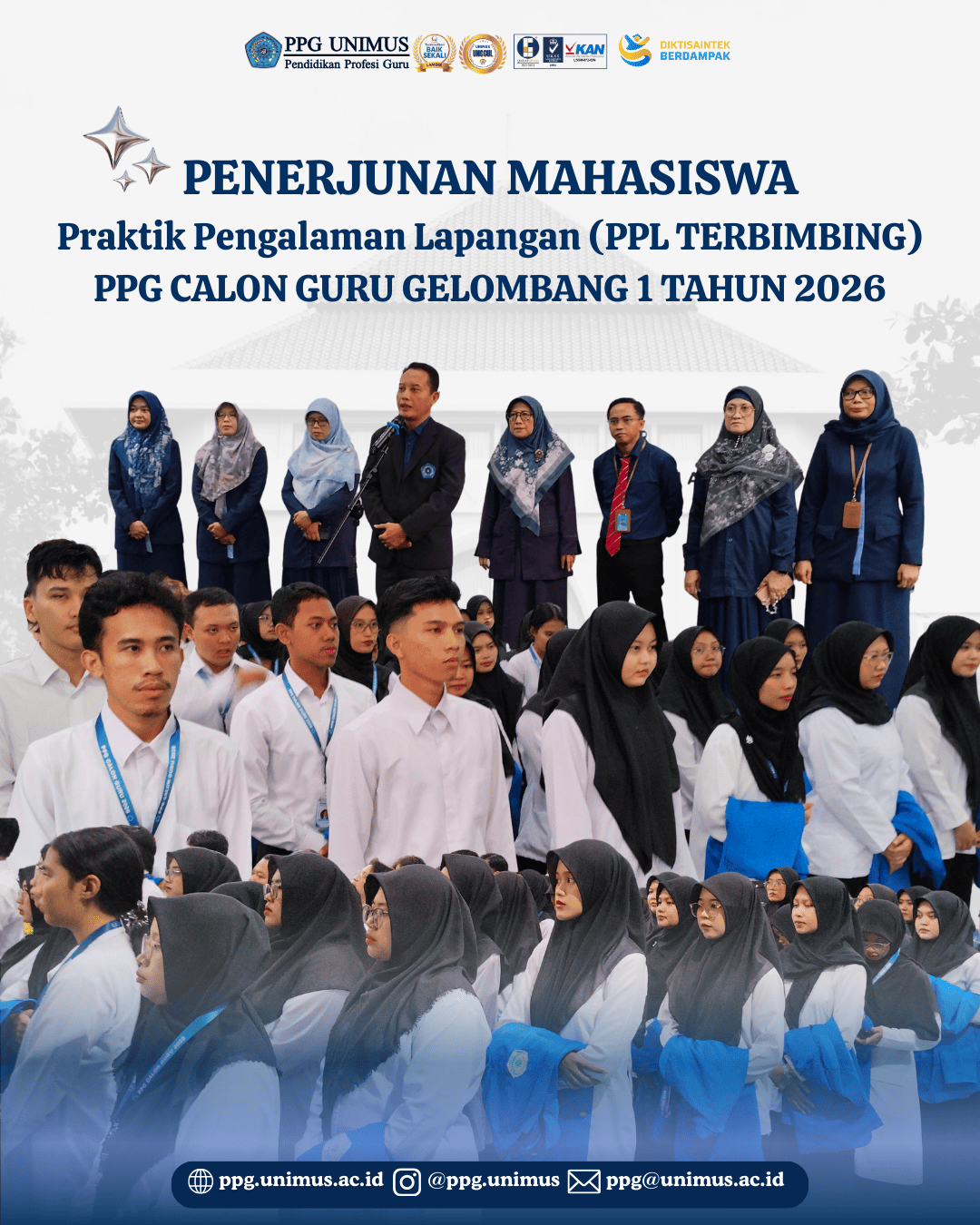 Read more about the article PENERJUNAN MAHASISWA PPL TERBIMBING PPG CALON GURU GELOMBANG 1 TAHUN 2026