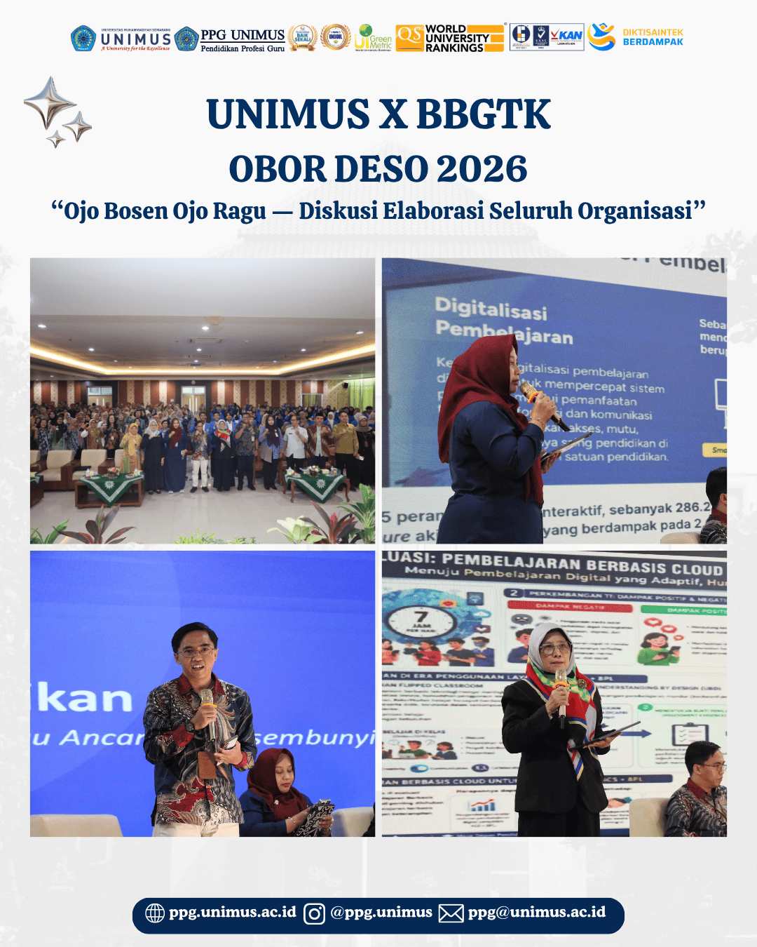 Read more about the article UNIMUS x BBGTK Gelar OBOR DESO 2026, Perkuat Kolaborasi dan Transformasi Pendidikan Digital