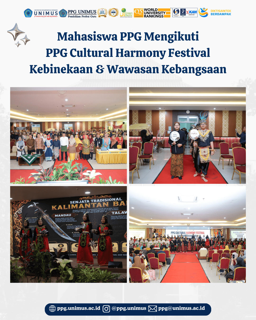Read more about the article PPG UNIMUS Gelar Cultural Harmony Festival, Mahasiswa Rayakan Kebhinekaan melalui Budaya Nusantara