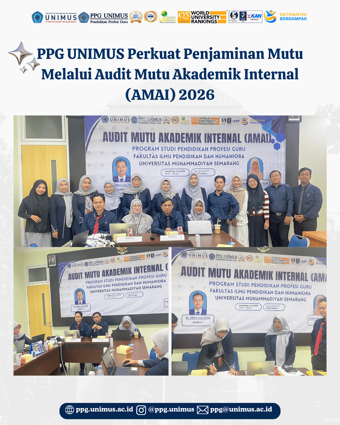 Read more about the article PPG Unimus Sukses Laksanakan Audit Mutu Akademik Internal (AMAI) 2026 untuk Perkuat Penjaminan Mutu