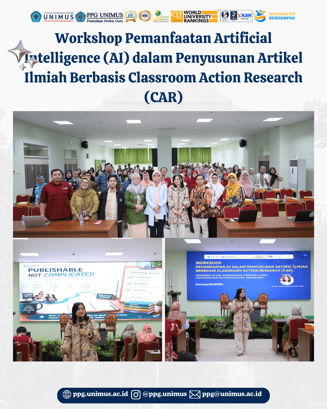 AI Jadi Mitra Guru, PPG UNIMUS Perkuat Budaya Riset dan Publikasi Ilmiah