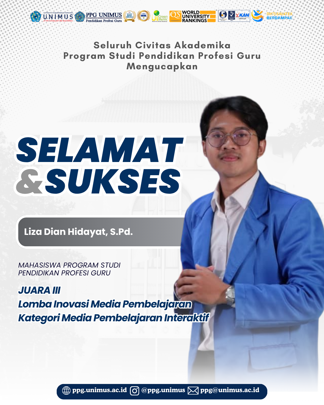 Mahasiswa PPG UNIMUS Raih Juara III Lomba Nasional Inovasi Media Pembelajaran 2026