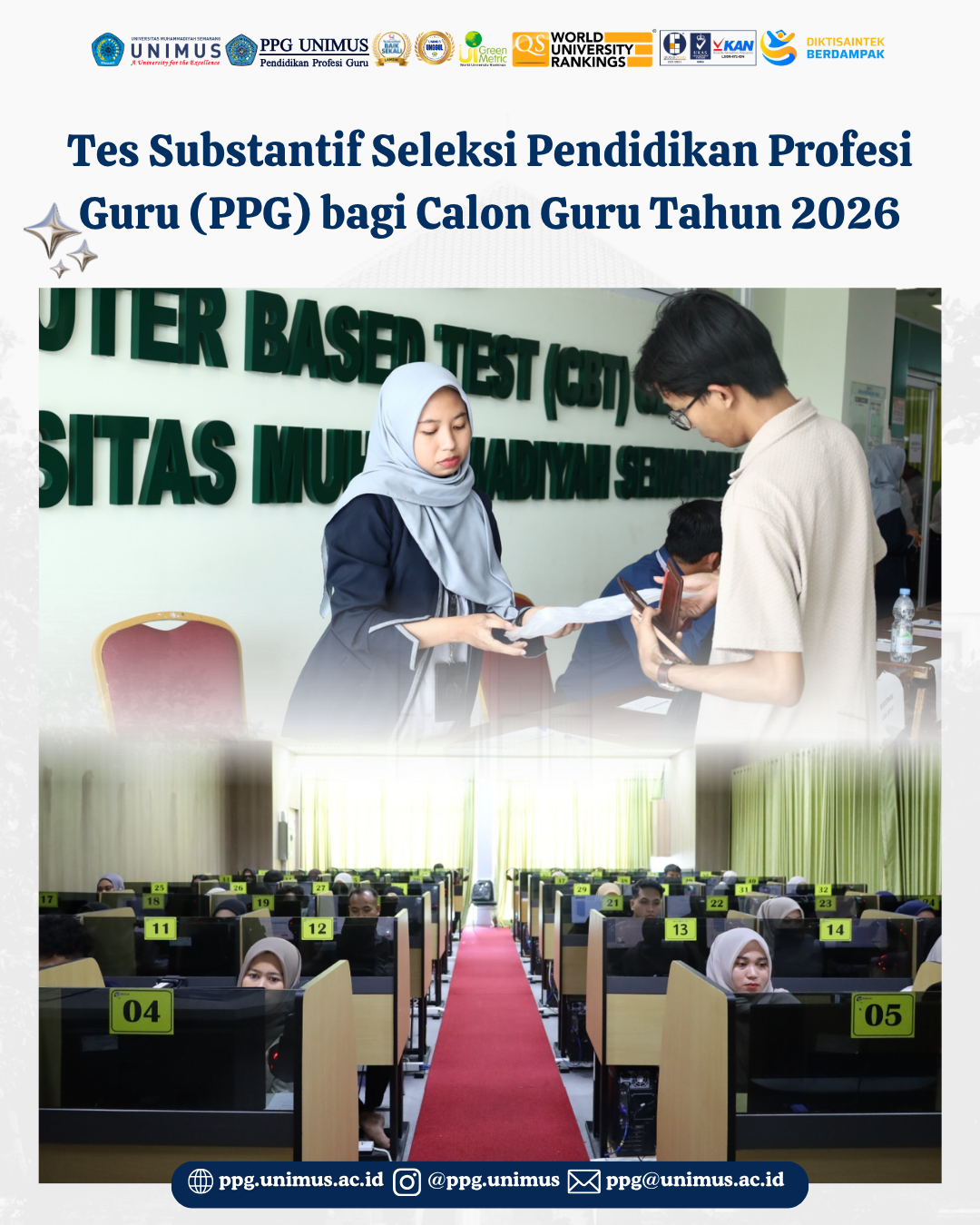 UNIMUS Fasilitasi 776 Peserta Tes Substantif PPG Calon Guru Tahun 2026