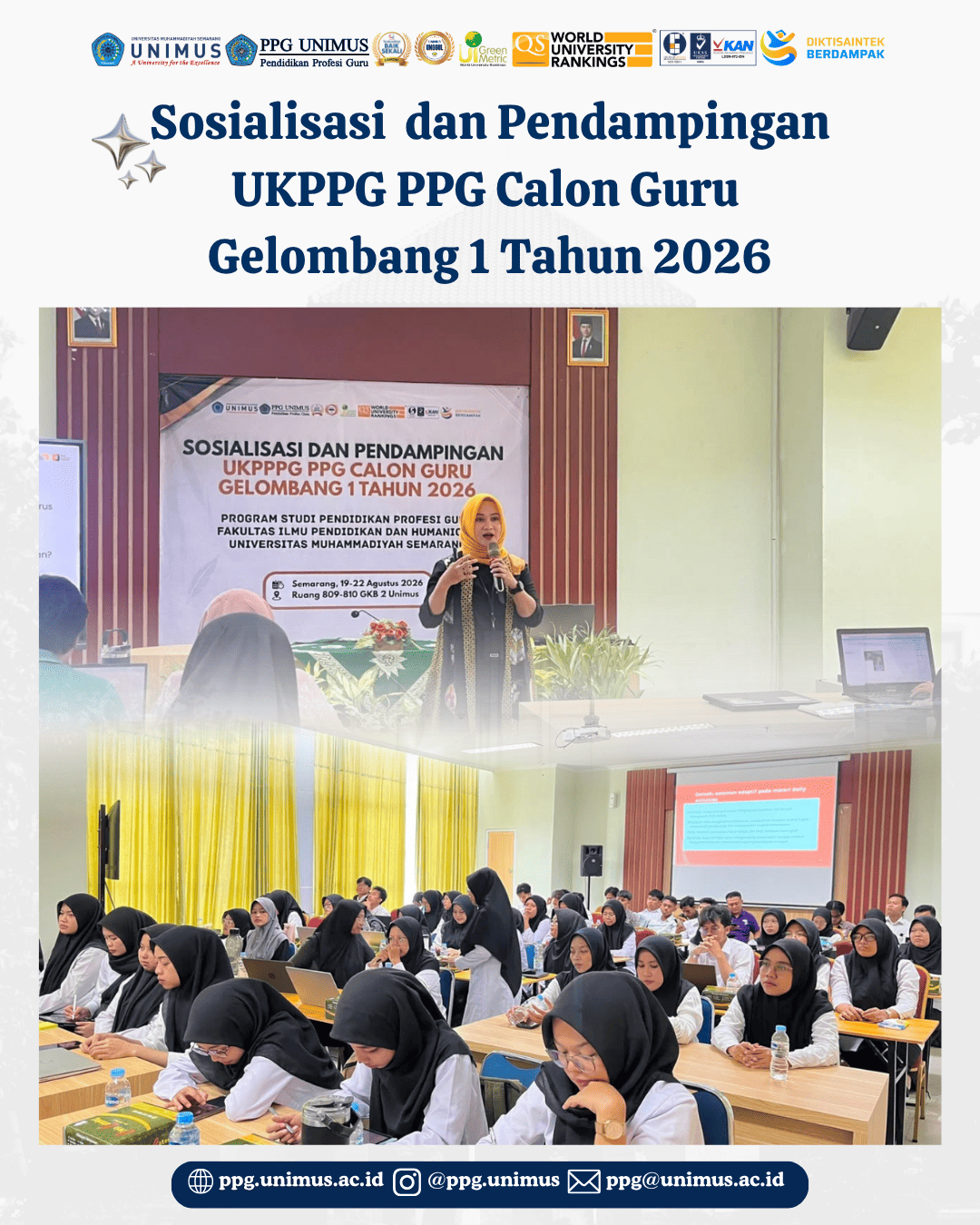 PPG UNIMUS Gelar Sosialisasi dan Pendampingan UKPPPG PPG Calon Guru Gelombang 1 Tahun 2026