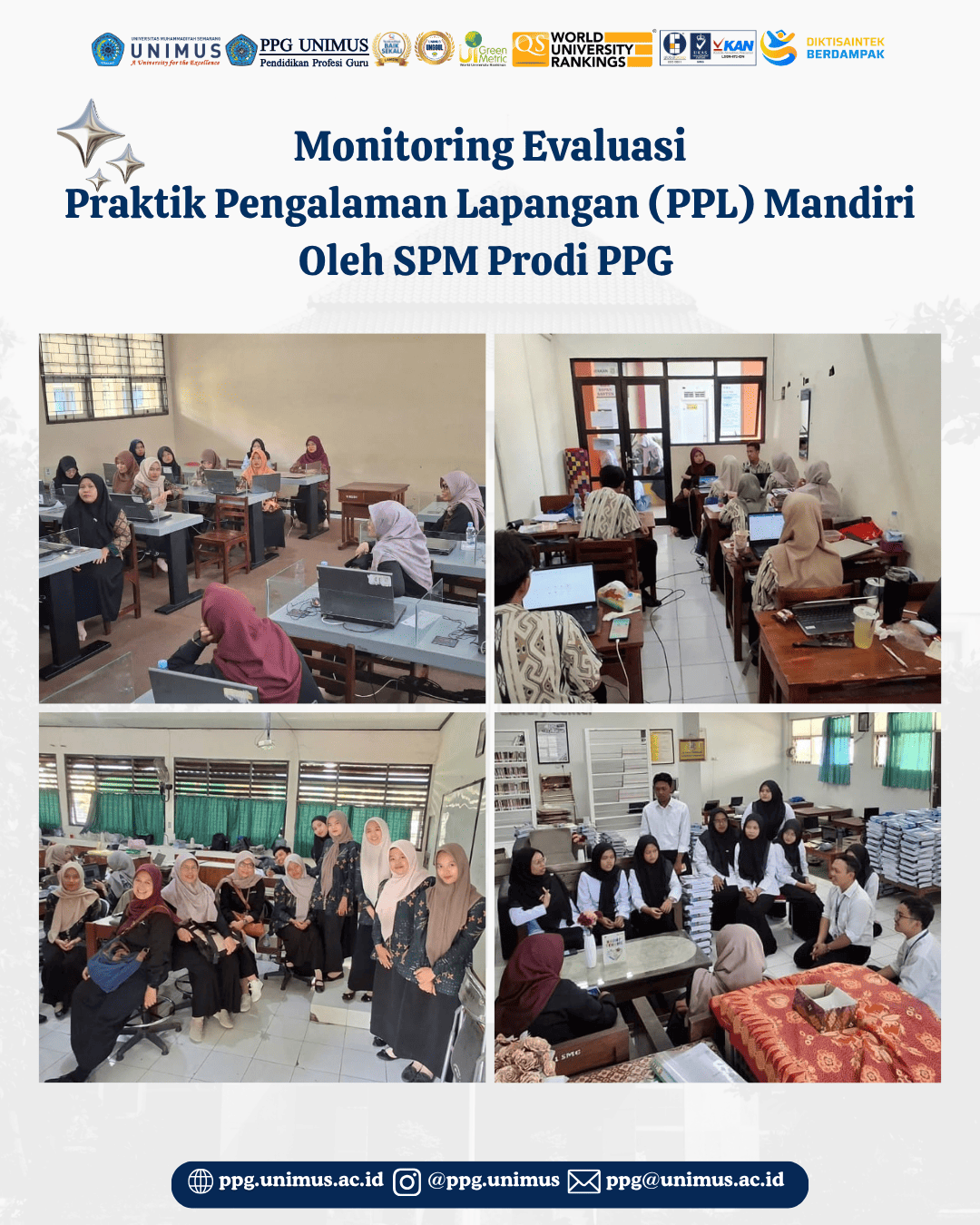 PPG UNIMUS Laksanakan Monitoring dan Evaluasi PPL Mandiri Mahasiswa di Sekolah Mitra