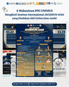 Read more about the article 4 Mahasiswa PPG UNIMUS Berpartisipasi dan Raih Best Presenter dalam JICEDHUM 2026